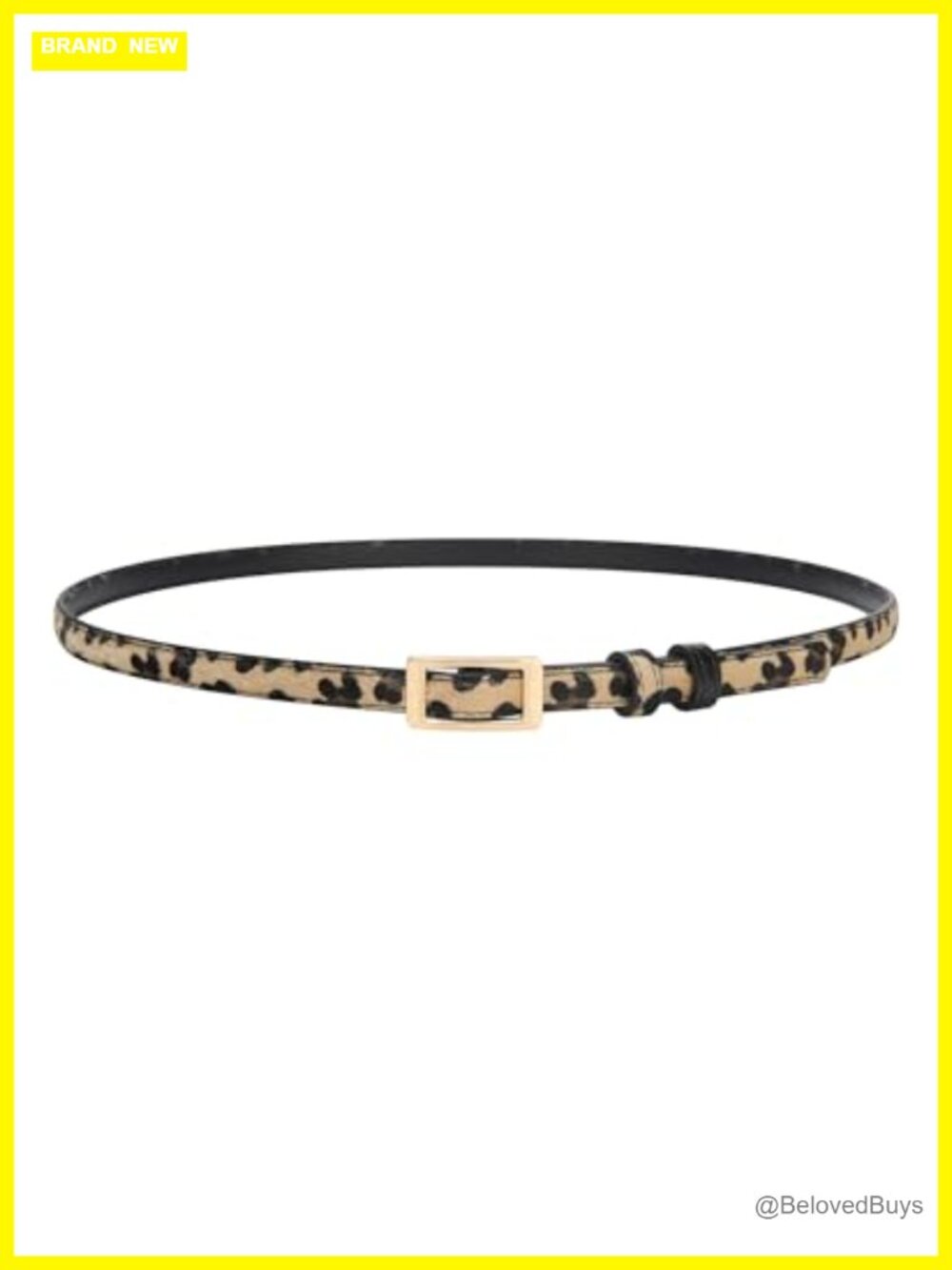 Women's Hole-Free Skinny Waist Belt, Reversible 2-in-1 with Gold/Silver Buckle,